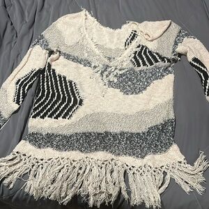 Free people fringe sweater
